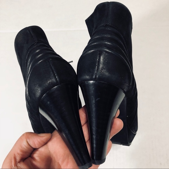 Paul Green real black Leather ankle boots size 5 - Picture 4 of 8